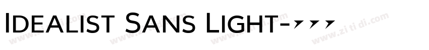 Idealist Sans Light字体转换